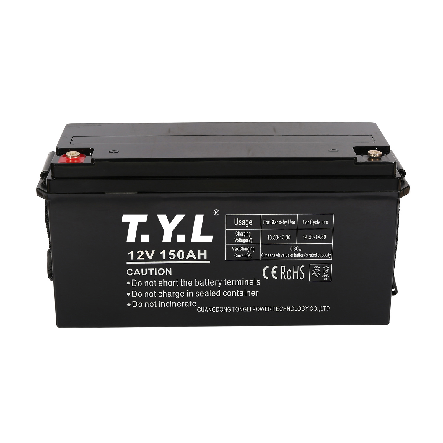 Batería de almacenamiento de productos químicos 12V130AH con terminales para sistemas eléctricos
